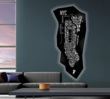 Lamp Manhattan Backlit with LED | H 130-W 70 cm |