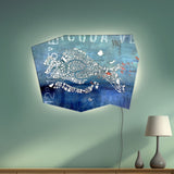 Lamp Venice hand-painted | H 60-W 82 cm | Unique Piece