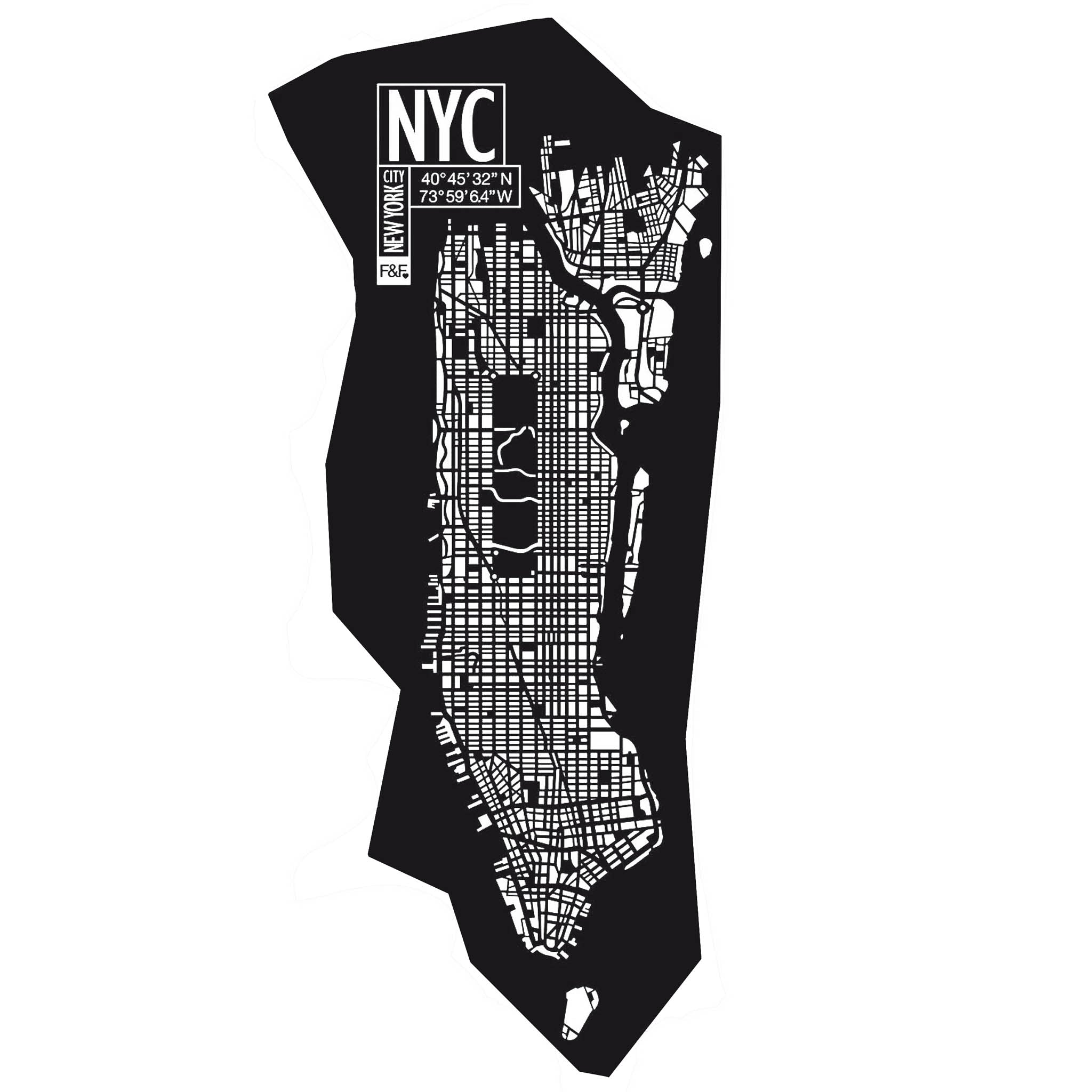 New York City Leather Map - Unique Piece – Frank&Frank