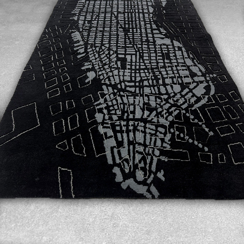 Manhattan New York City Rug Hand Knotted Wool