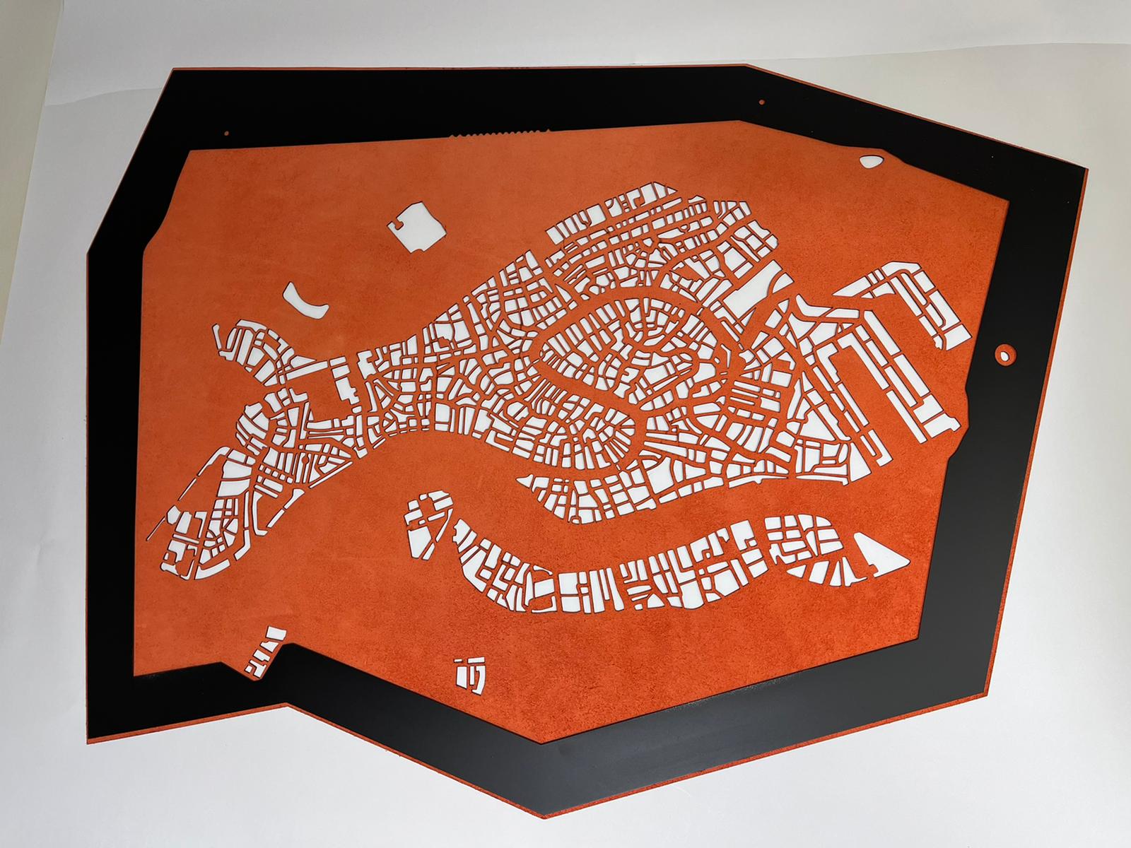 Venice Leather City Map | H 60 - W 82 – Frank&Frank